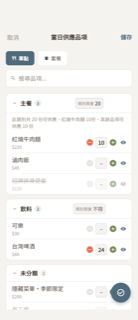 當日供應品項