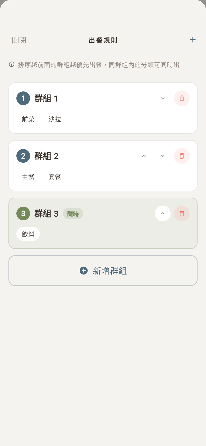 出餐規則